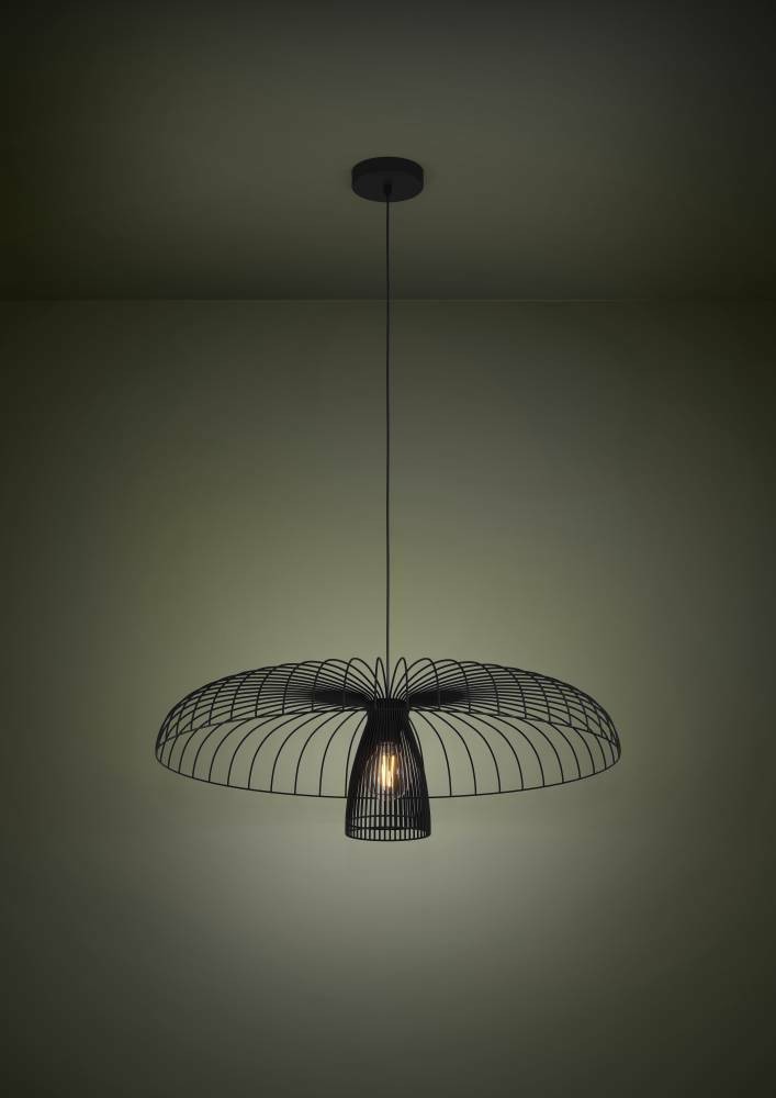 Eglo 390216 "CHAMPERICO" 77 Cm Çapında Çelik Siyah Sarkıt Avize