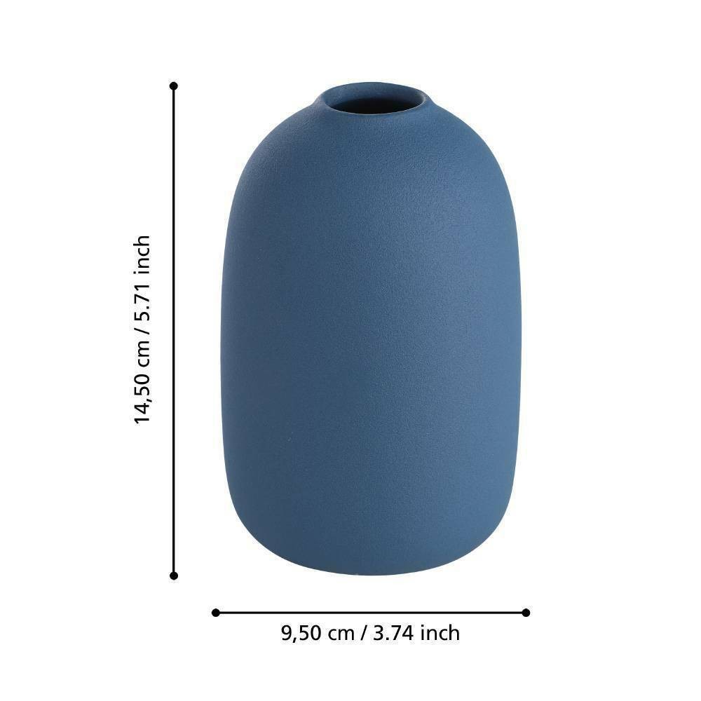 Eglo 421259 "ANJABE" 14,5 Cm Yüksekliğinde Mavi Seramik Vazo