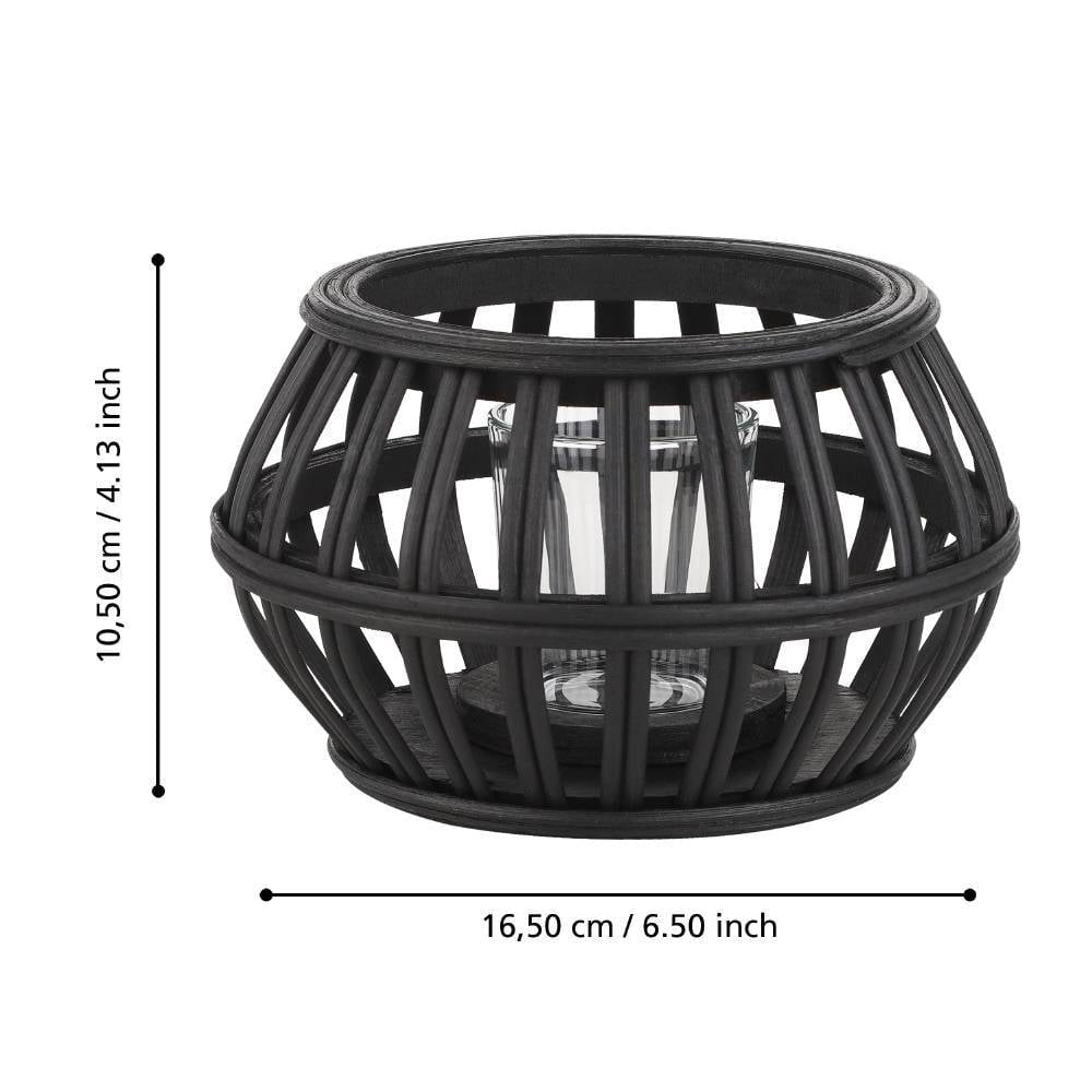 Eglo 422087 "BUNAWAN" 10,5 Cm Yüksekliğinde Ahşap Dekoratif Mumluk