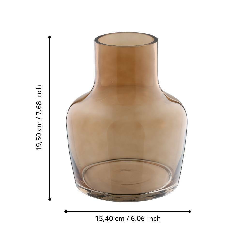 Eglo 421216 "SIRANANA" 19,5 Cm Yüksekliğinde Kahverengi Cam Vazo