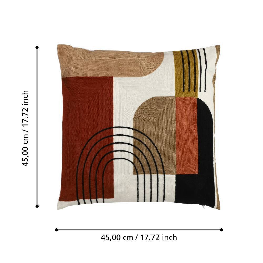 Eglo 420094 "BERHALA" 45X45Cm Kırmızı/Renkli Polyester Yastık