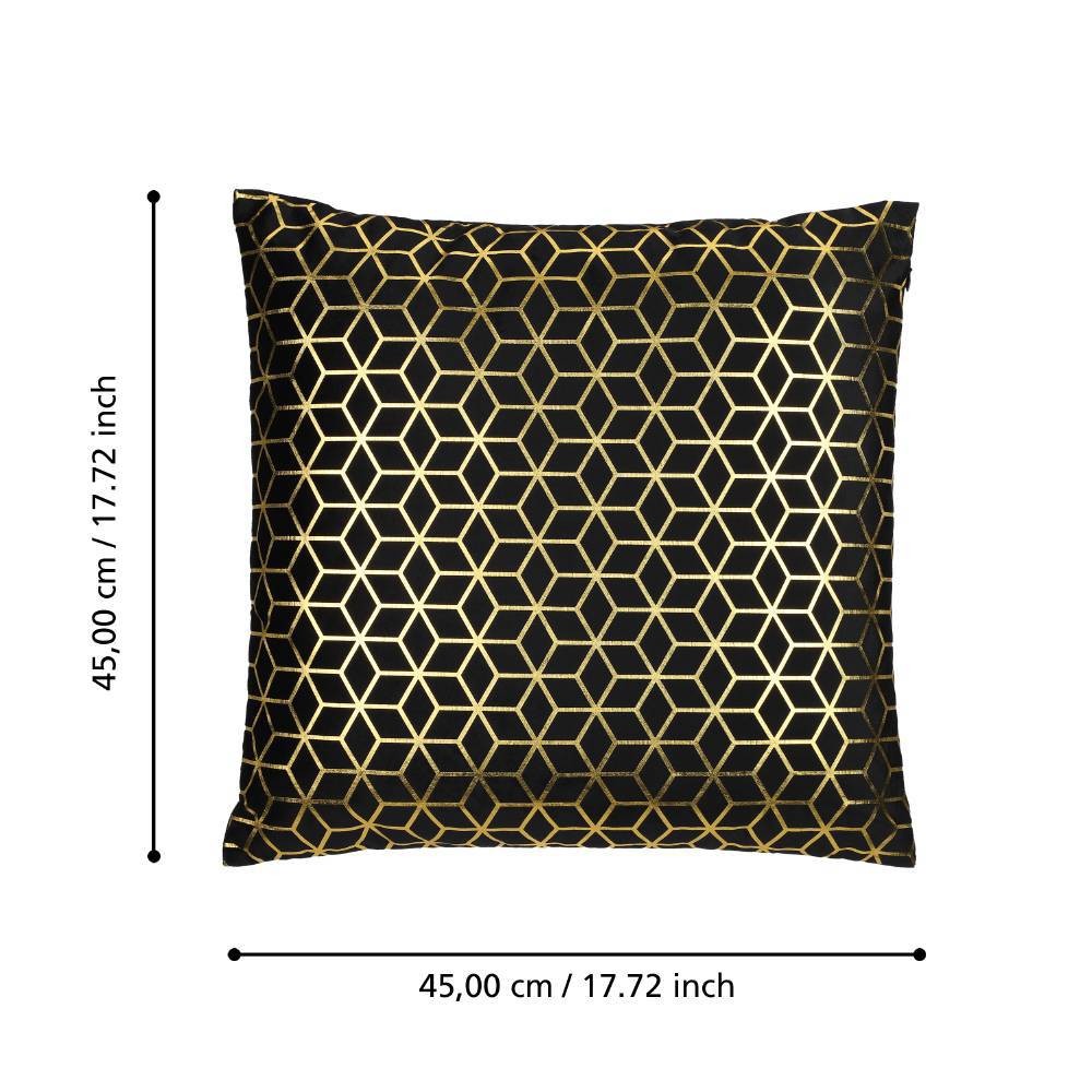 Eglo 420078 "SINGU" 45X45Cm Siyah/ Gold Polyester Yastık