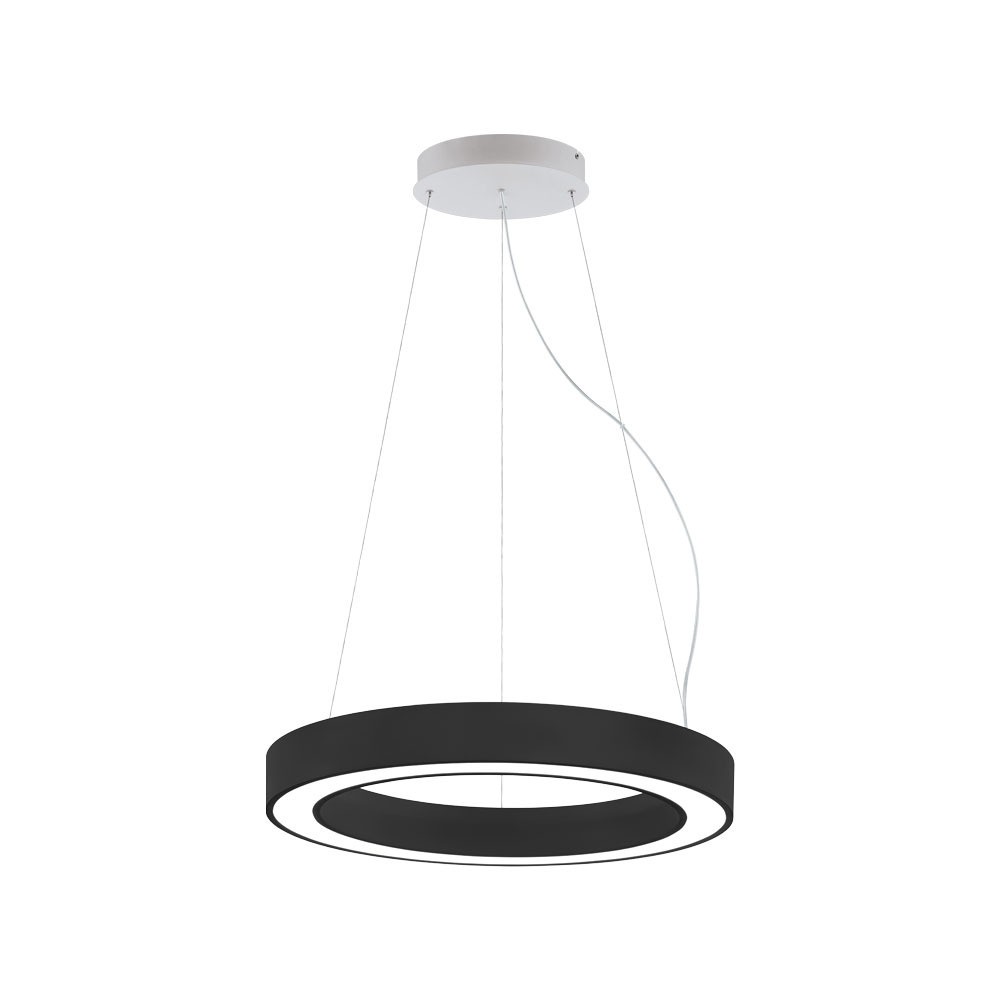 Eglo 63077 "PASTRENGO 2" 70 Cm Çapında Çelik Siyah Sarkıt Avize