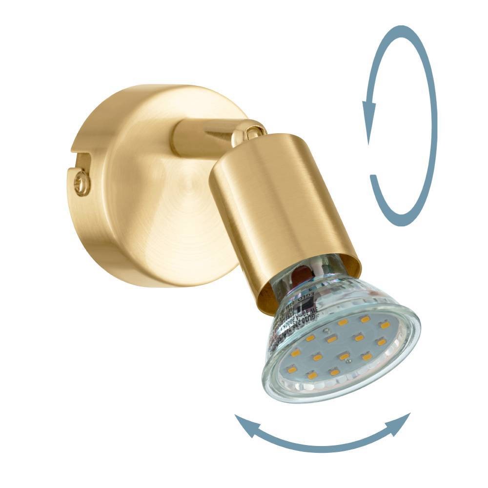 Eglo 33184 "BUZZ-LED" 1X2,8W Çelik Fırçalanmış Pirinç Sıva Üstü Spot