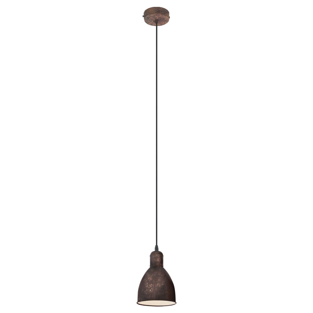 Eglo 49492 "PRIDDY 1" 110 Cm Yüksekliğinde Çelik Antik Bakır Rengi Sarkıt Avize