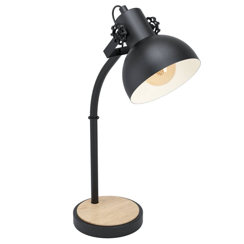 Eglo 44058 "LUBENHAM" 57 Cm Yüksekliğinde Çelik, Ahşap Masa Lambası