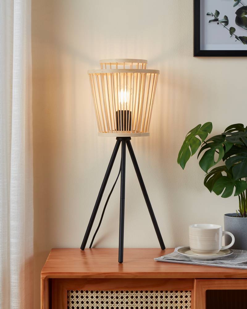Eglo 43854 "HYKEHAM" 57 Cm Yüksekliğinde Çelik Masa Lambası