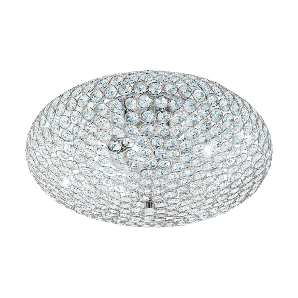 Eglo 95285 "CLEMENTE" 45 Cm Çapında Çelik Krom Tavan Armatürü