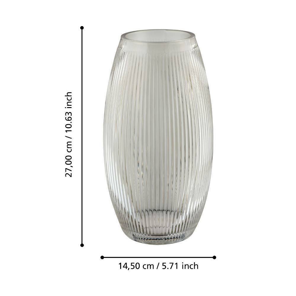 Eglo 421228 "AMBALABE" 27 Cm Yüksekliğinde Şeffaf Cam Vazo