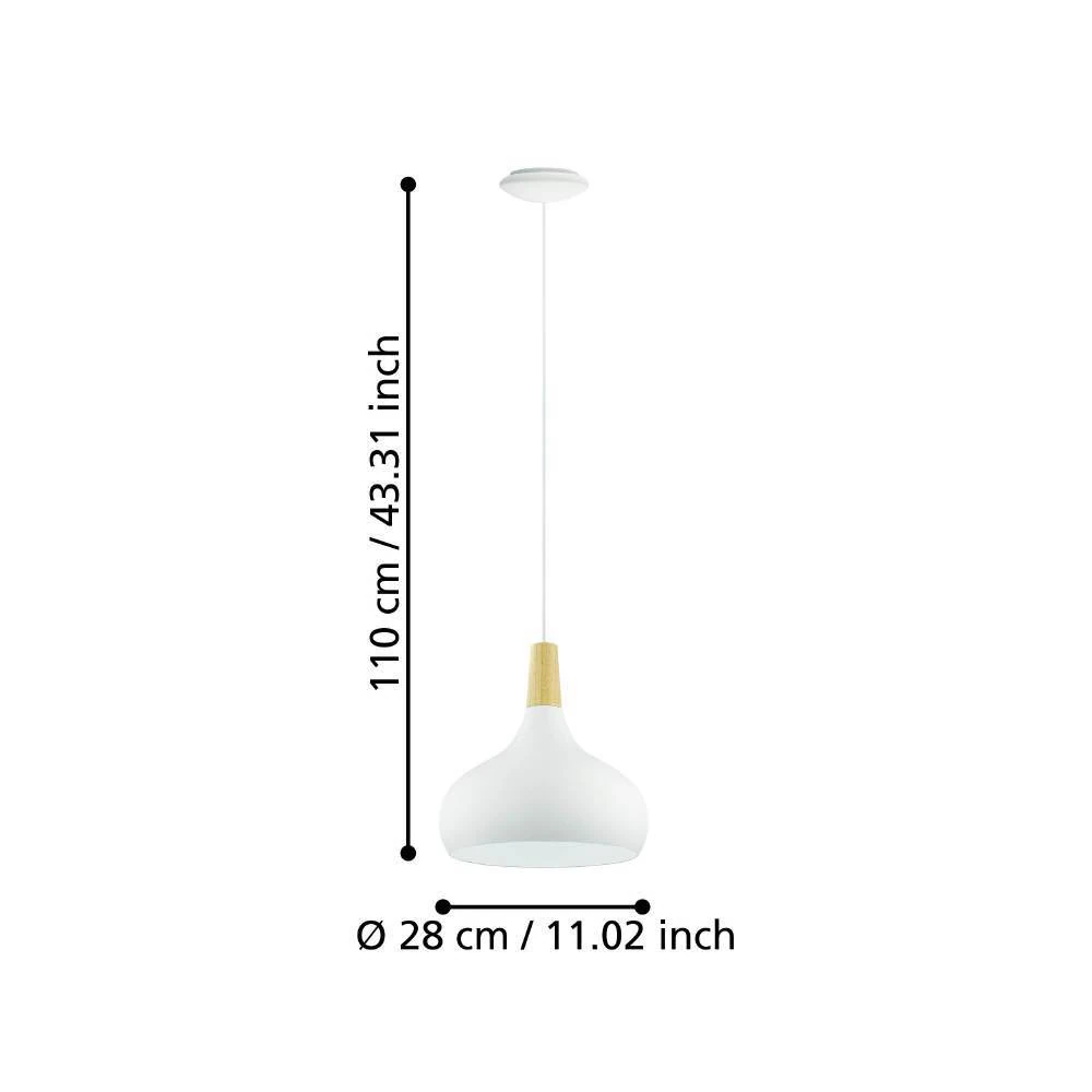 Eglo 96982 "SABINAR" 110 Cm Yüksekliğinde 28 Cm Çapında Çelik Sarkıt Avize