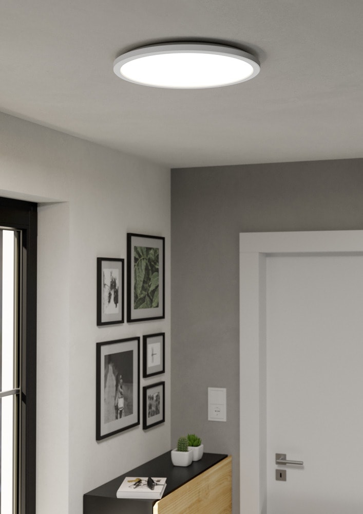 Eglo 901472 "ROVITO-Z" 38.9 Cm Çapında Beyaz Plastik Led Panel Ip44