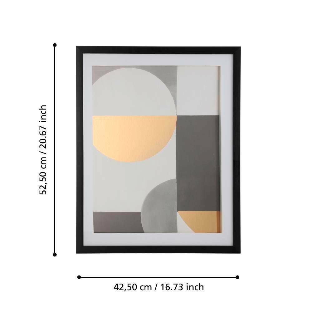 Eglo 423061 "ROBERVAL" 52,5 Cm Yüksekliğinde 42,5 Cm Uzunluğunda Dekoratif Duvar Tablo Resim