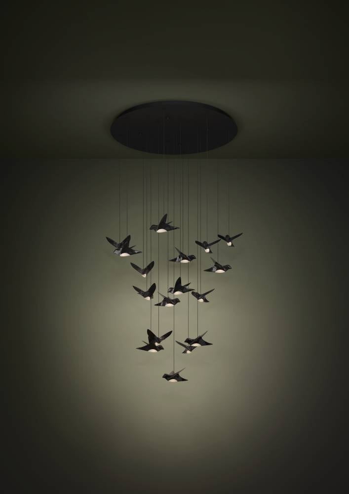 Eglo 390352 "PARATEBUENO" 78 Cm Çapında Çelik Siyah Sarkıt Avize