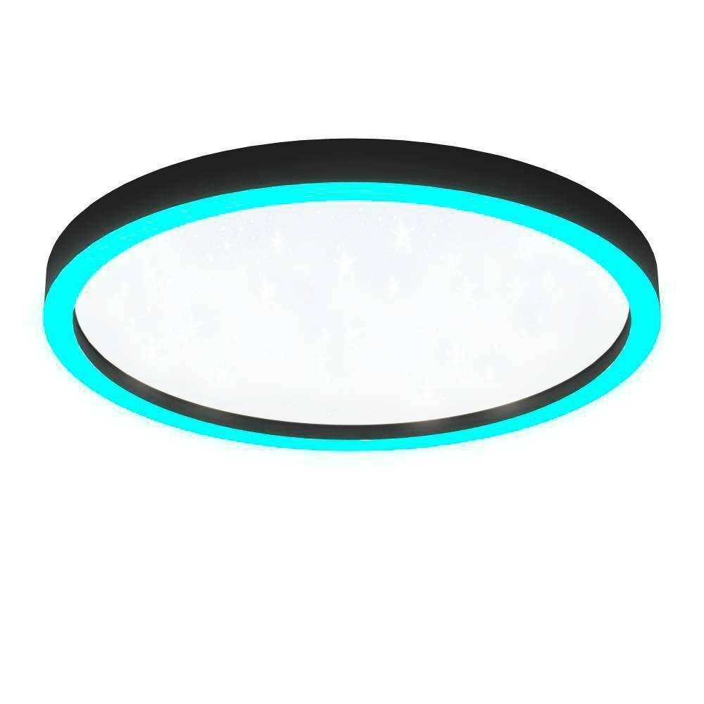 Eglo 900412 "MONTEMORELOS-Z" 57 Cm Çapında Alüminyum Siyah Tavan Armatürü RGB