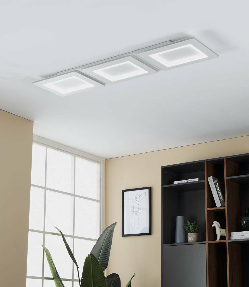 Eglo 900482 "PADROGIANO-Z" 120 Cm Uzunluğunda Çelik Beyaz Tavan Armatürü RGB