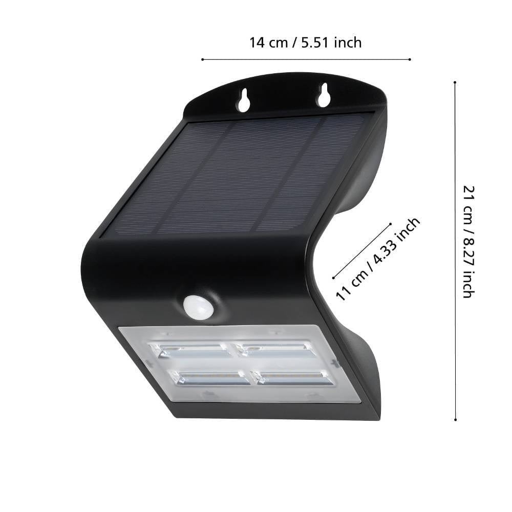 Eglo 900255 "LAMOZZO" Güneş Enerjili Duvar Aplik Sensörlü Bahçe Aydınlatması Solar Aydınlatma Ip54