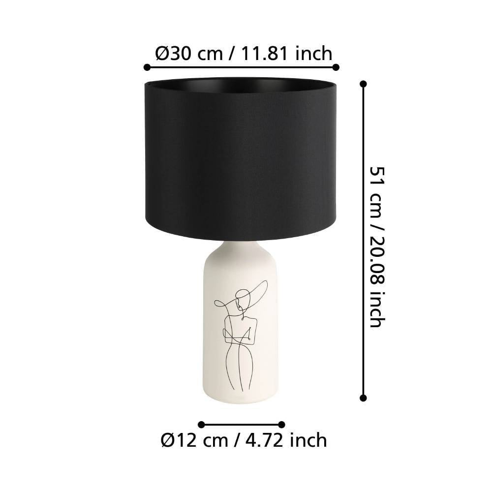 Eglo 43824 "VINOZA" 53,5 Cm Yüksekliğinde Seramik Masa Lambası