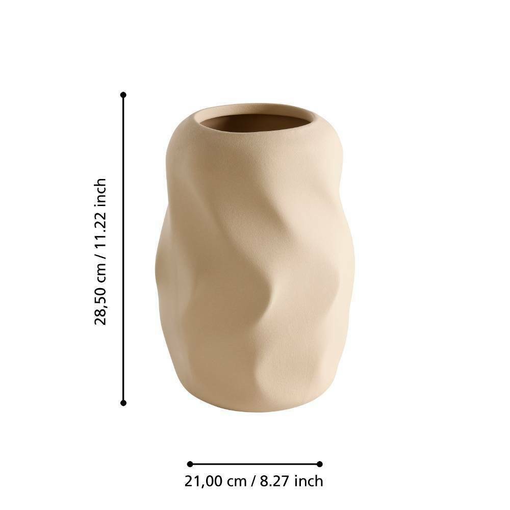 Eglo 421122 "PAYAO" 28,5 Cm Yüksekliğinde Bej Seramik Vazo