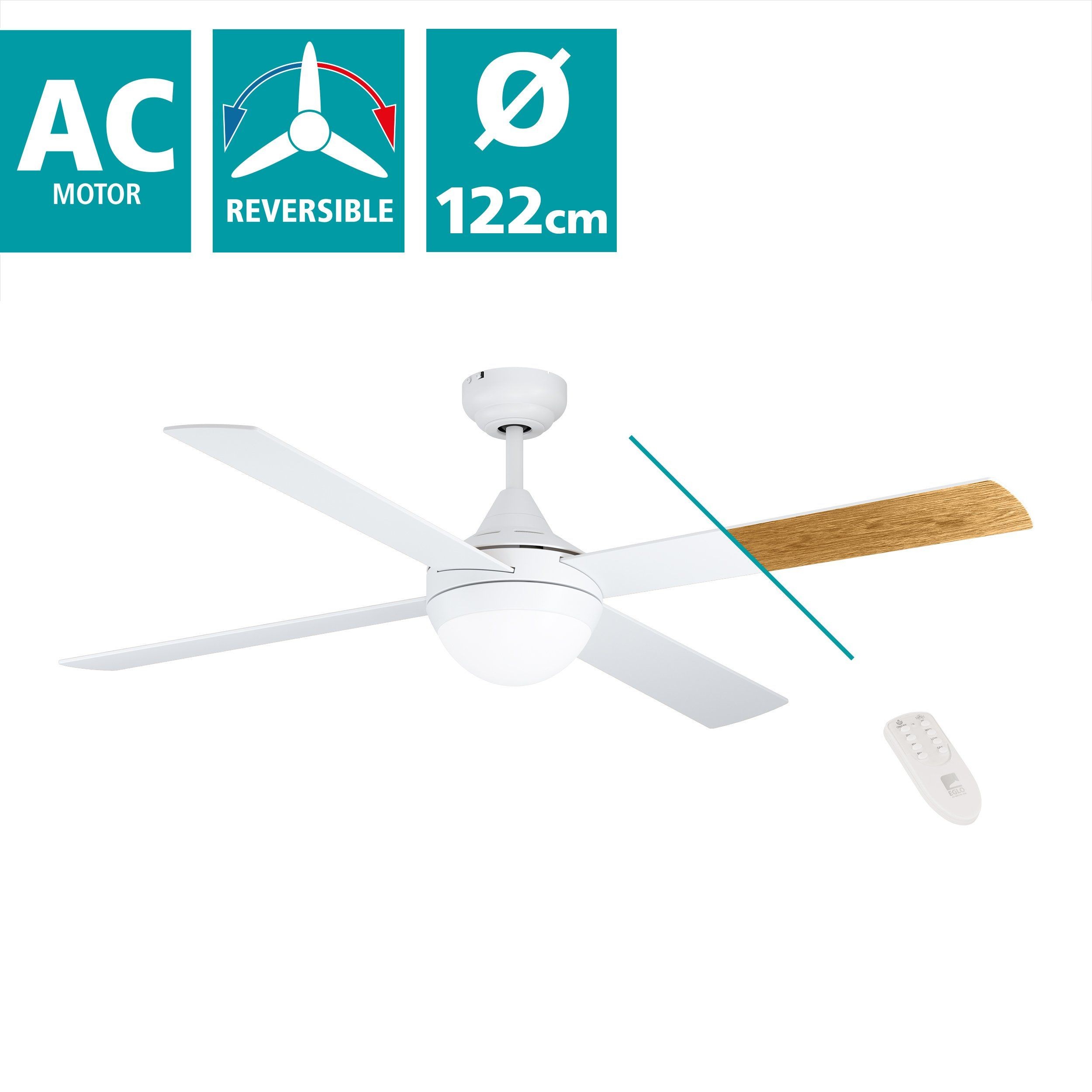 Eglo 35082 "VARADERO" 122 Cm Çapında Çelik Tavan Vantilatörü Ac Motor