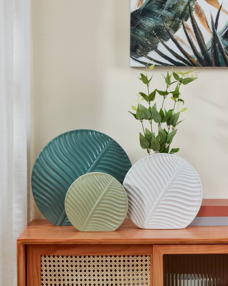 Eglo 421011 "TANABE" 31 Cm Yüksekliğinde Yeşil Seramik Vazo
