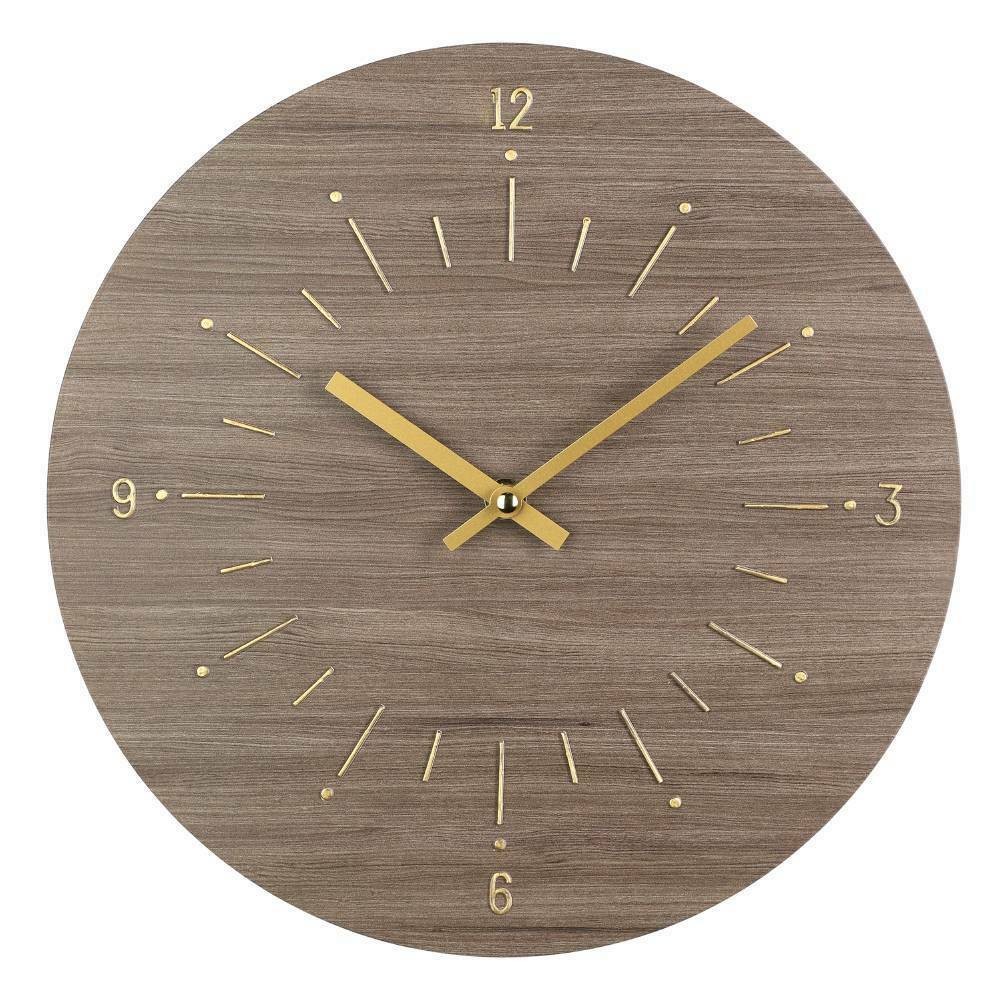 Eglo 425508 "TAKAHAGI" Saat 30 Cm Çapında Kahvarengi Gold Çelik Dekoratif Duvar Saati