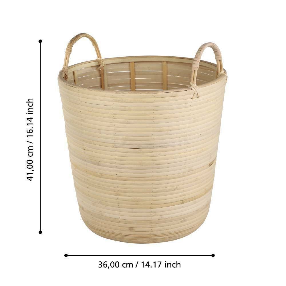 Eglo 426513 "NARAHA" 41 Cm Yüksekliğinde Doğal Ahşap Sepet