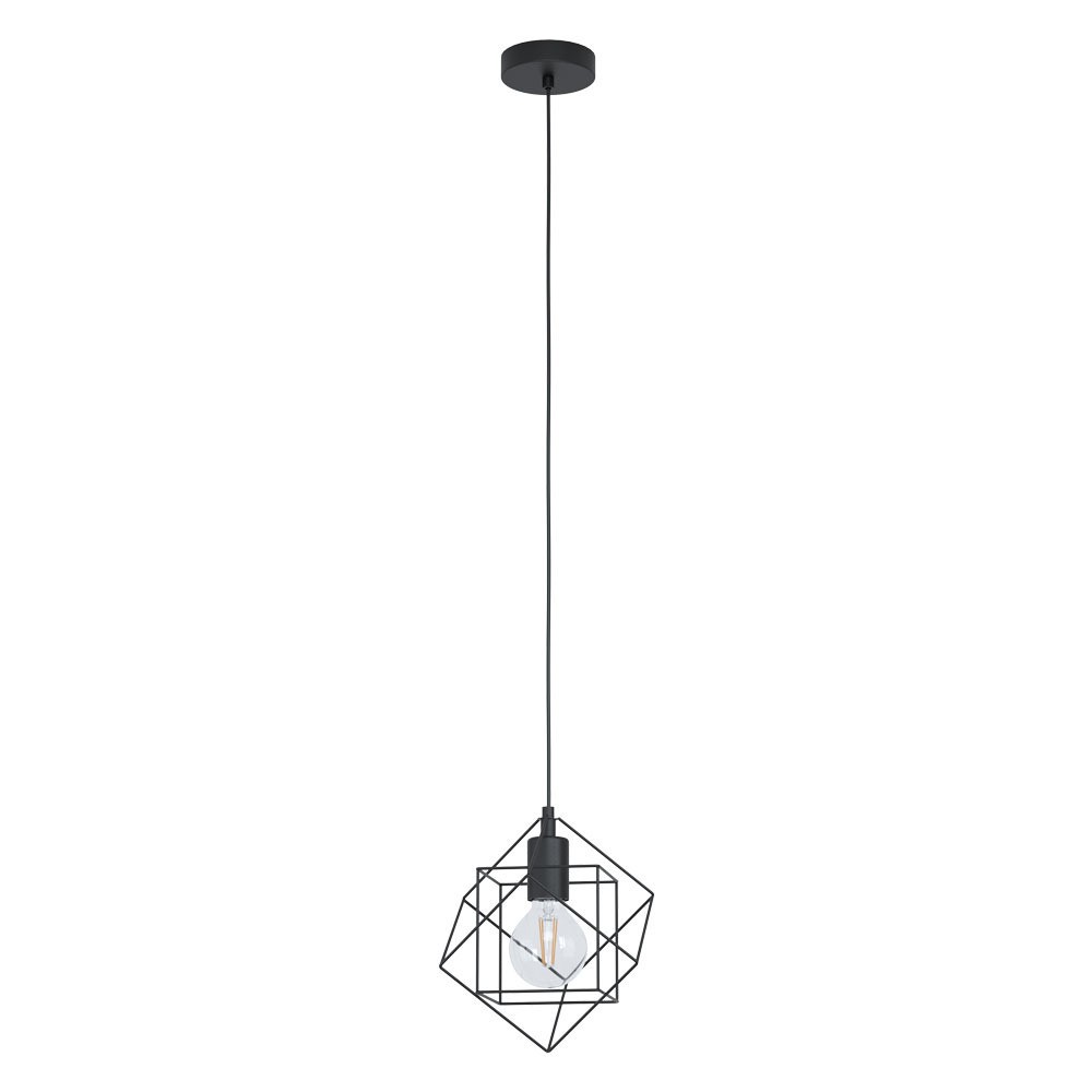 Eglo 43358 "STRAITON" 110 Cm Yüksekliğinde Çelik Siyah Sarkıt Avize