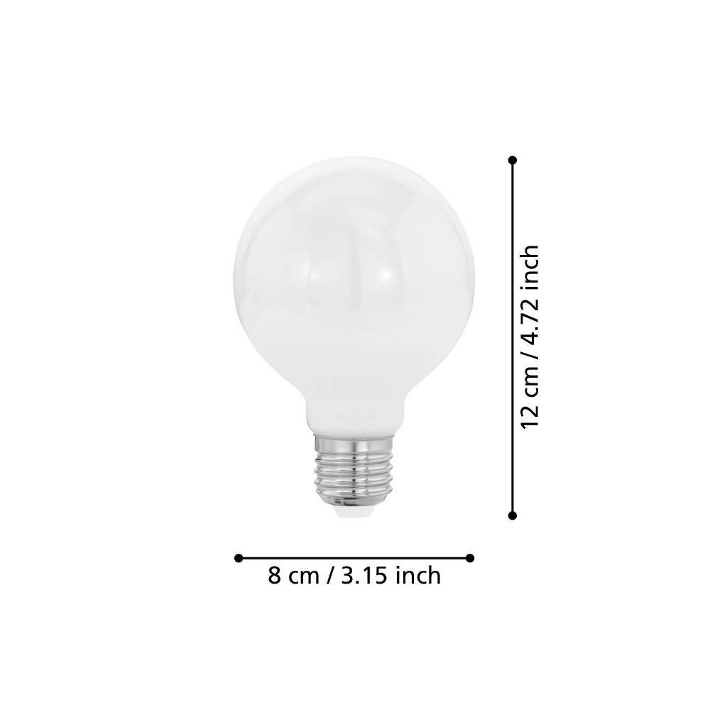 Eglo 110038 E27-Led-G80 Ampul 1X7W Opal 2700K 806 Lümen