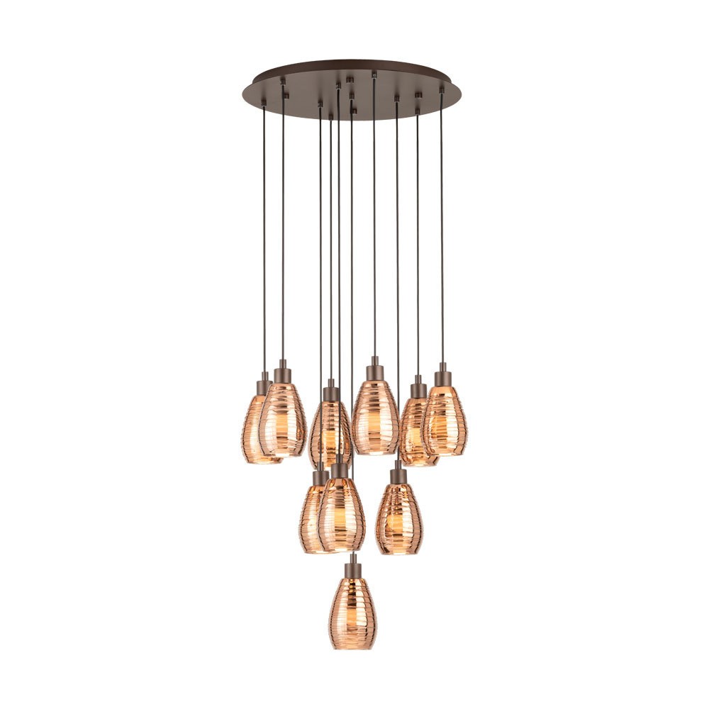 Eglo 39509 "SIRACUSA" 150 Cm Yüksekliğinde Çelik Kahverengi Sarkıt Avize