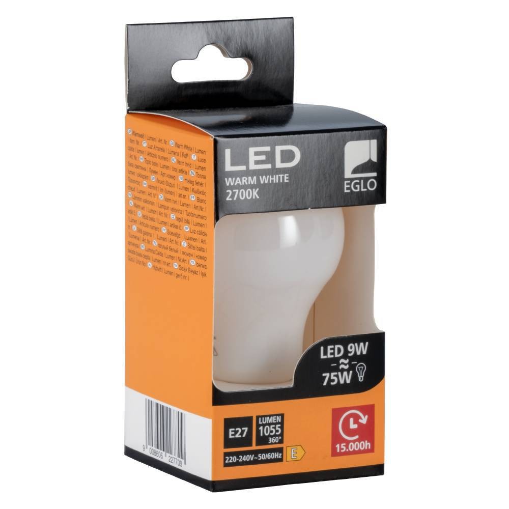 Eglo 110034 E27-Led-A60 Ampul 1X9W Opal 2700K 1055 Lümen