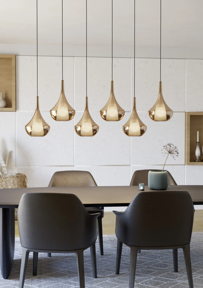 Eglo 390441 "ALMOSTER" 150 Cm Yüksekliğinde Çelik Sarkıt Avize