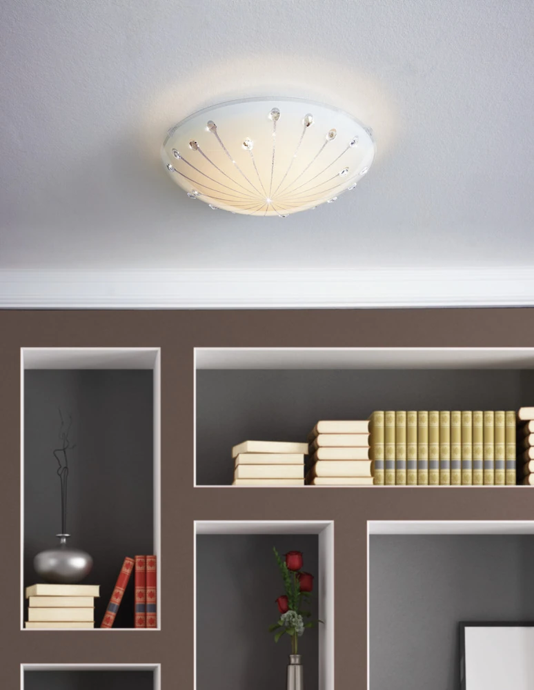 Eglo 96113 "MARGITTA 1" 31.5 Cm Çapında Beyaz Çelik Tavan Armatürü