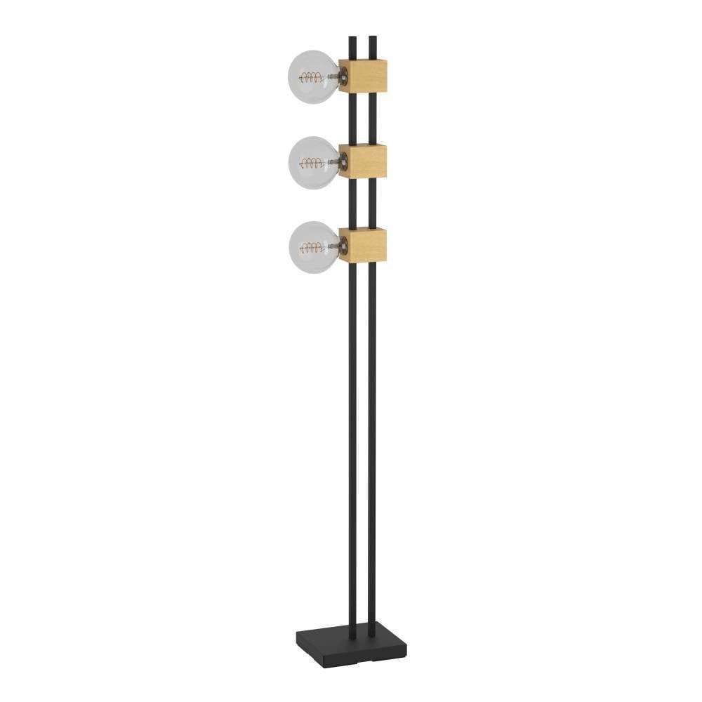 Eglo 390194 "LEVANTARA" 150,5 Cm Yüksekliğinde Çelik, Ahşap Köşe Lambası Lambader