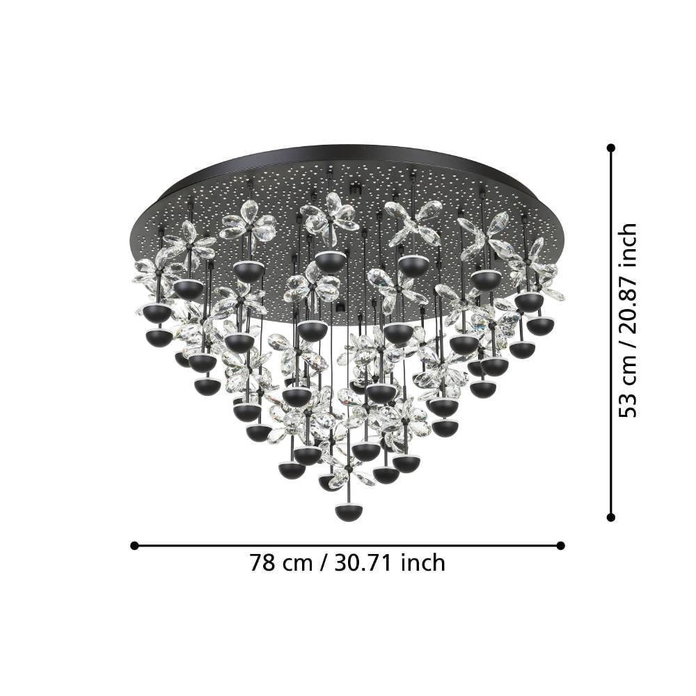 Eglo 390276 "PIANOPOLI 2" Çelik Siyah Tavan Armatürü