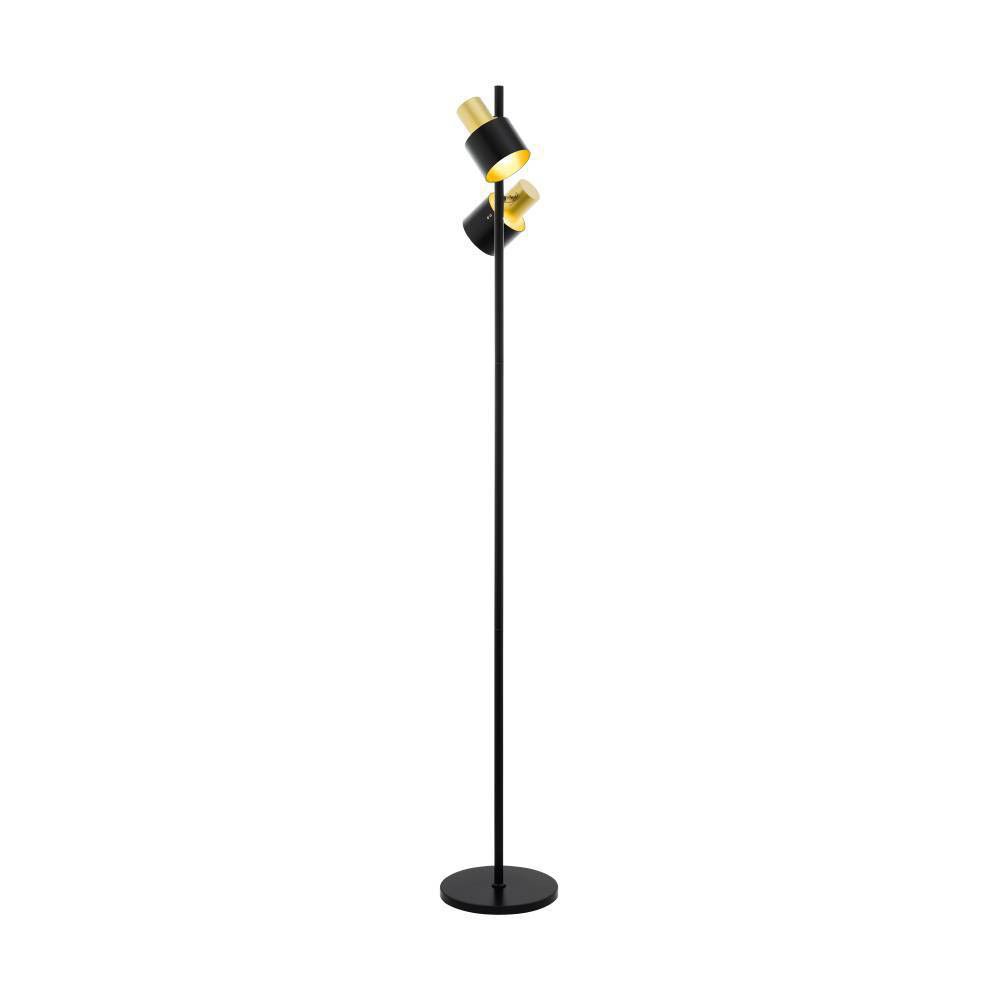 Eglo 79376 "FIUMARA" 168,5 Cm Yüksekliğinde Siyah, Gold Çelik Köşe Lambası Lambader