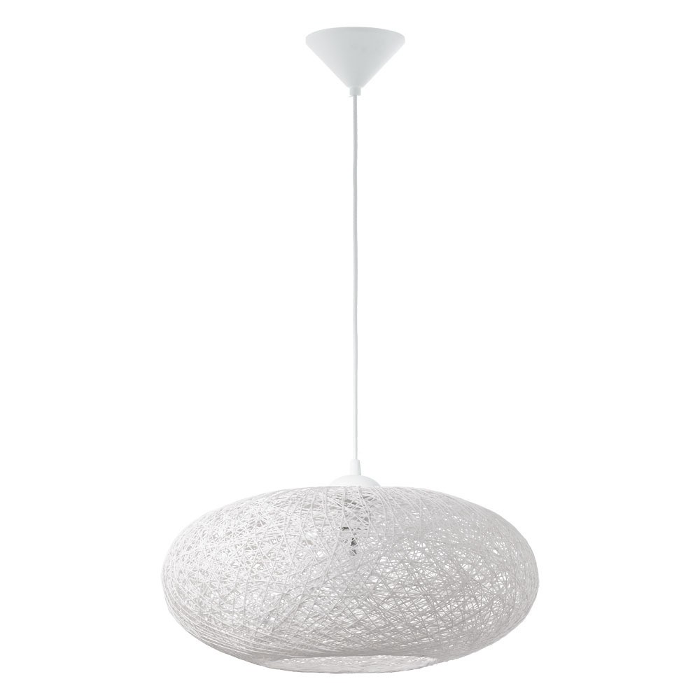 Eglo 93373 "CAMPILO" 45 Cm Çapında Plastik Beyaz Sarkıt Avize