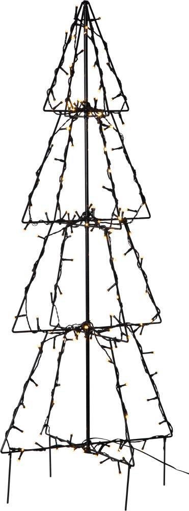 Eglo 411162 "FOLDY" Siyah Çelik 140 Ledli Yere Çivili Yılbaşı Ağacı 90Cm Yüksekliğinde 40Cm Çapında