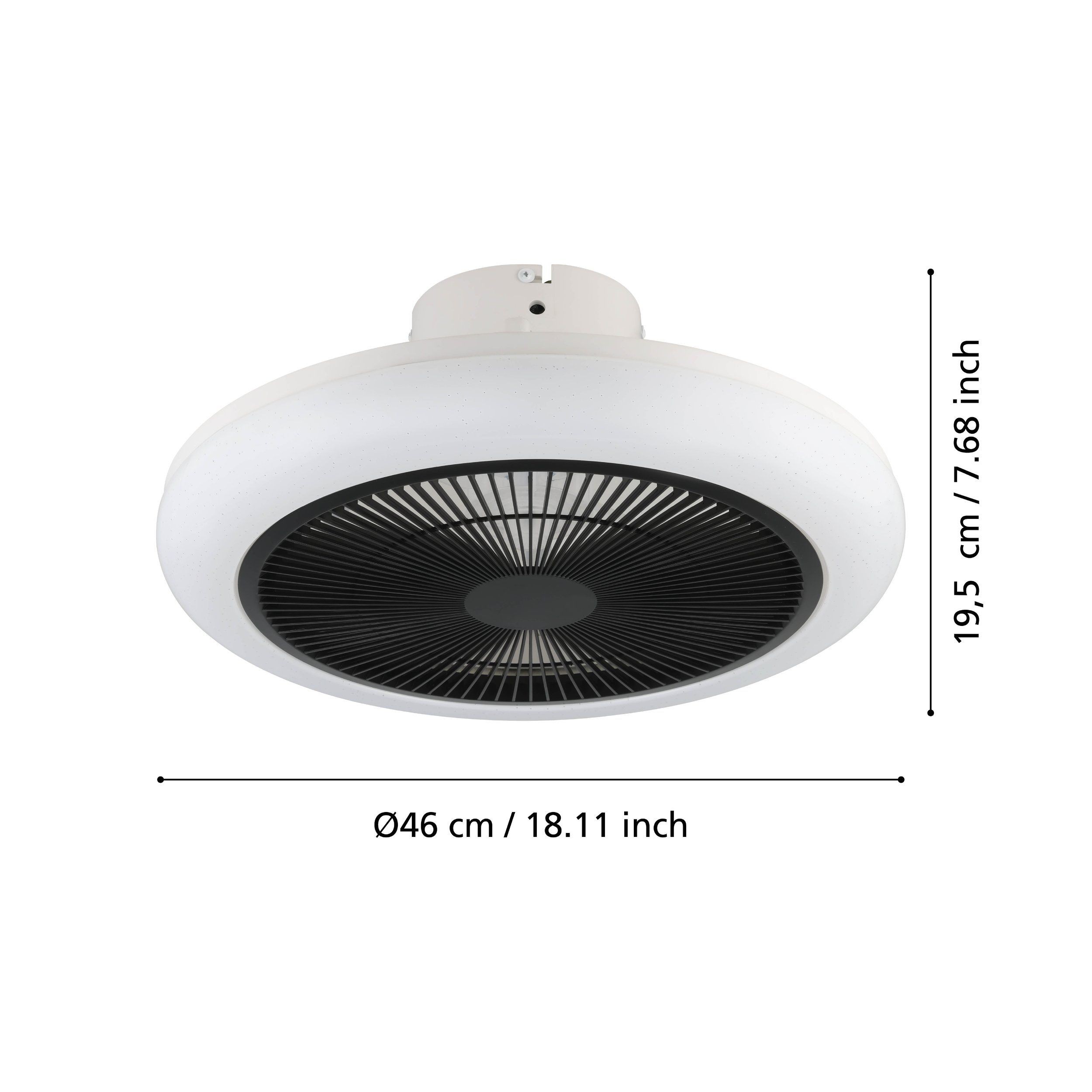 Eglo 35139 "KOSTRENA" 45,5 Cm Çapında Abs Tavan Vantilatörü Ac Motor