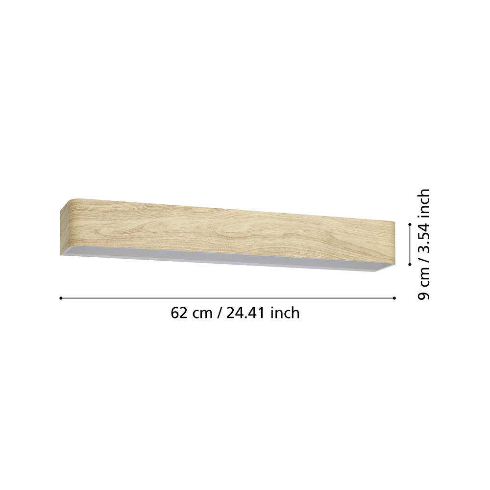 Eglo 901102 "SANIA 6" 62 Cm Uzunluğunda Kahverengi Çelik Duvar Aplik Ip44