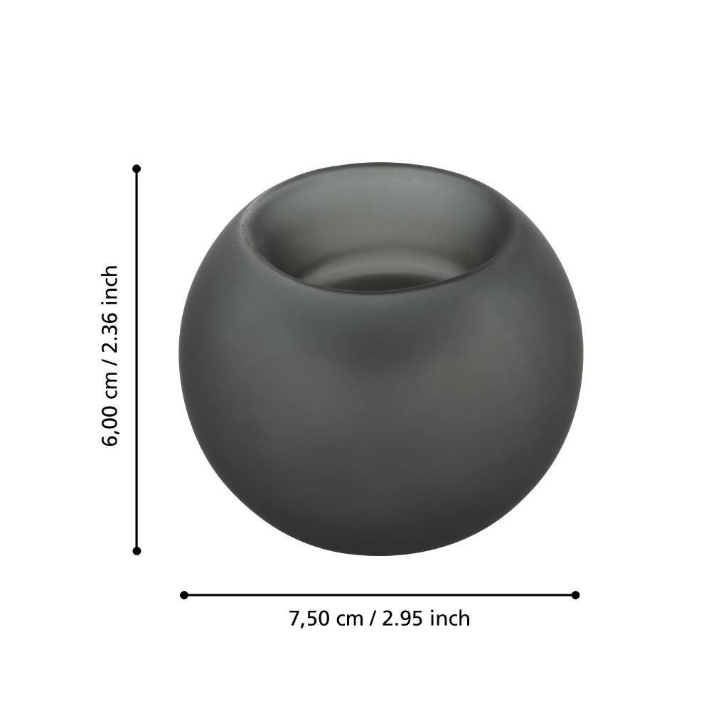 Eglo 422289 "BEZAMBY" 6 Cm Yüksekliğinde Siyah Dekoratif Mumluk