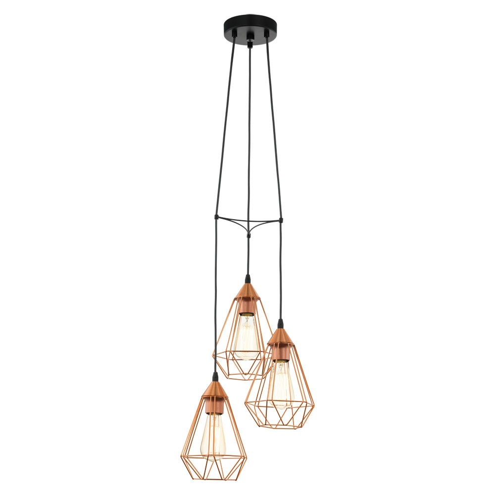 Eglo 94196 "TARBES" 110 Cm Yüksekliğinde Çelik Siyah Sarkıt Avize