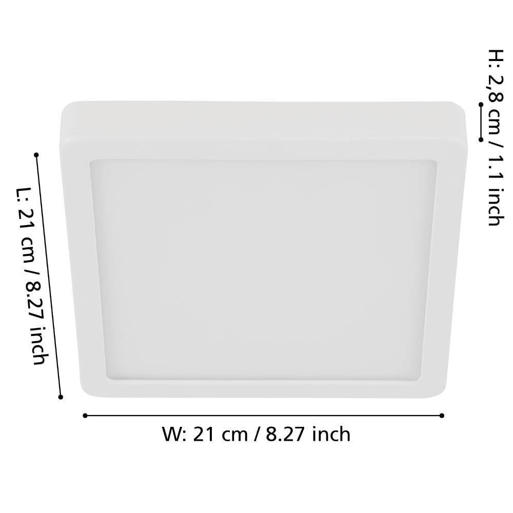 Eglo 900591 "FUEVA 5" 21 Cm Uzunluğunda Çelik Beyaz Tavan Armatürü