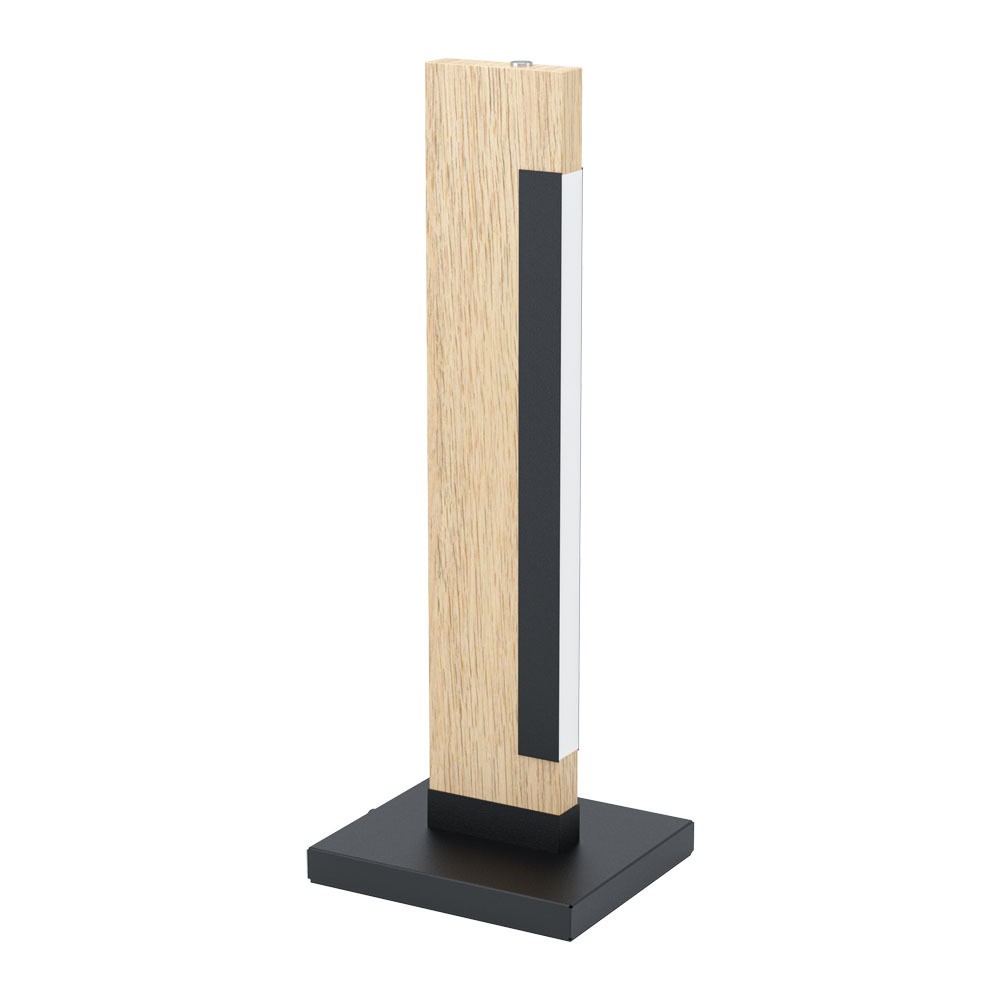 Eglo 99295 "CAMACHO" 40,5 Cm Yüksekliğinde Dokunmatik Çelik, Ahşap Masa Lambası