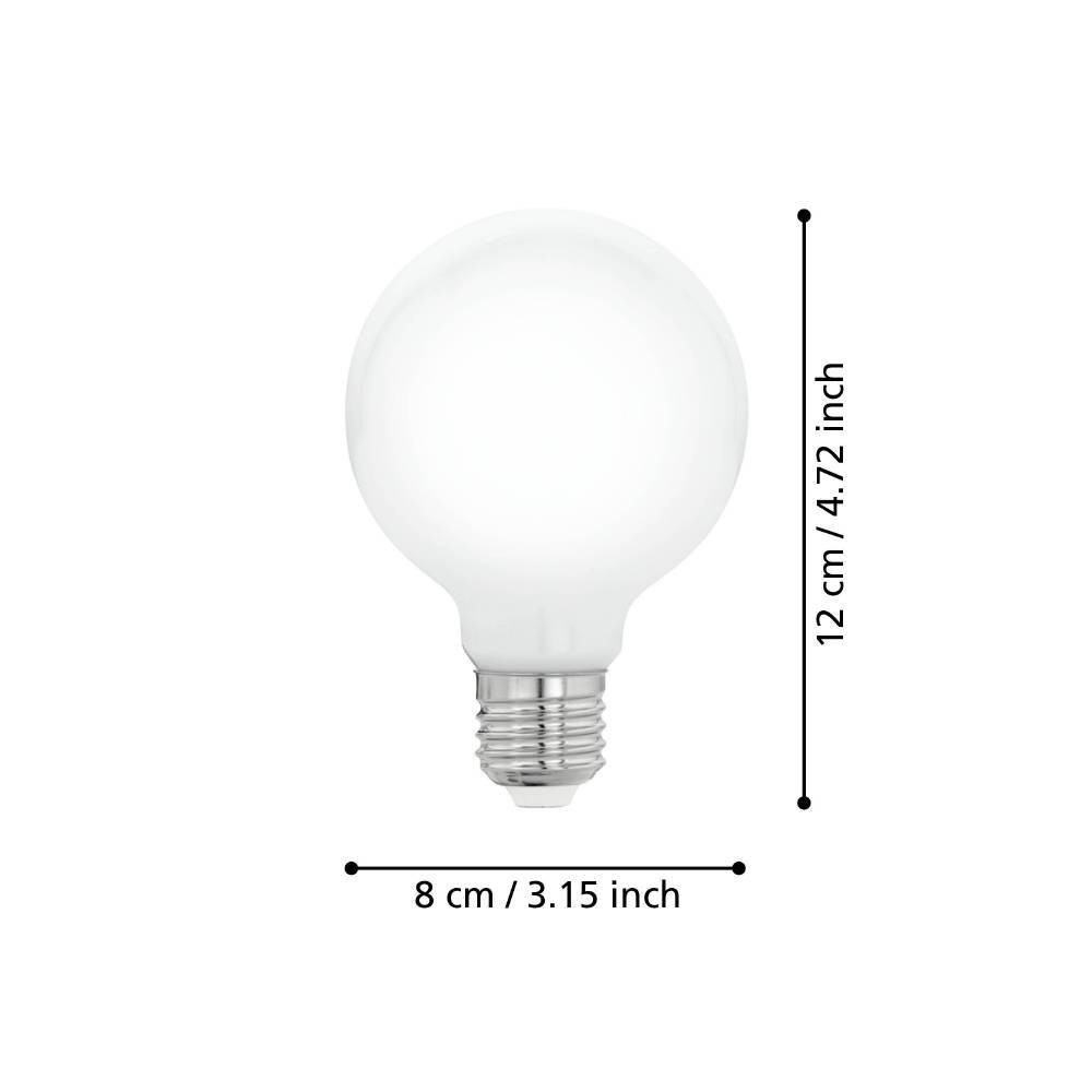 Eglo 110039 E27-Led-G80 Ampul 1X9W Opal 2700K 1055 Lümen