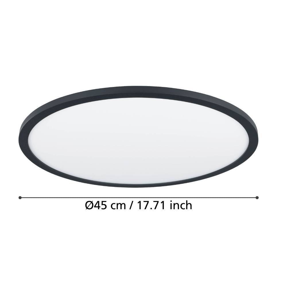 Eglo 900761 "SARSINA-Z" 45 Cm Çapında Alüminyum, Çelik Siyah Led Panel