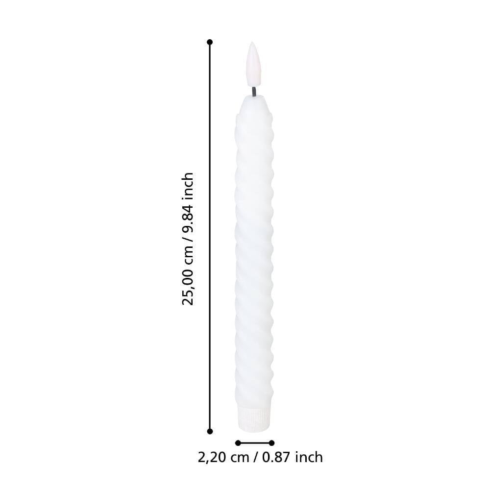 Eglo 422226 "ANDRAFIABE" 25 Cm Yüksekliğinde Led Balmumu Plastik Beyaz 2'Li Set