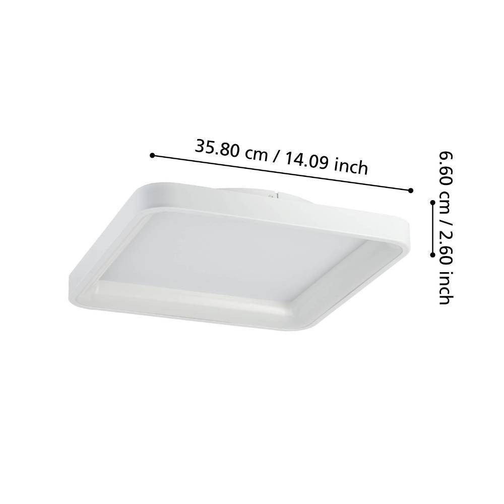Eglo 901249 "LORETELLO" 35 Cm Uzunluğunda Plastik, Çelik Beyaz Duvar Tavan Armatürü