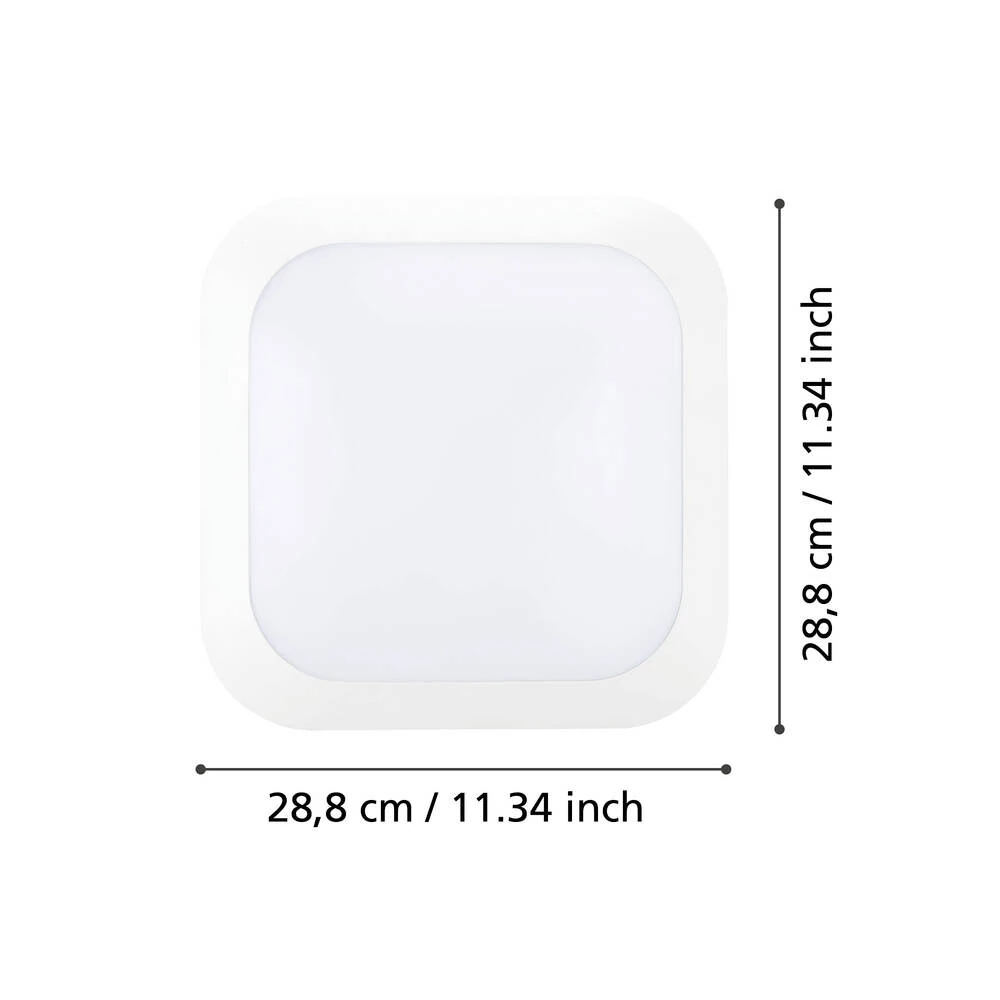 Eglo 62224 "BELLARIA" Beyaz Plastik Dış Mekan Bahçe Aydınlatması Aplik Ip66