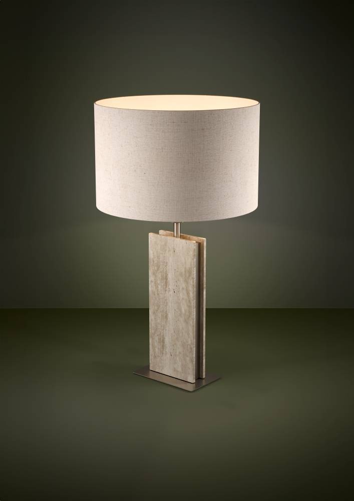 Eglo 390408 "BELESAR" 67 Cm Yüksekliğinde Çelik, Taş Masa Lambası