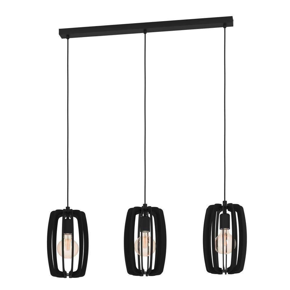 Eglo 900505 "BAJAZZARA" 110 Cm Yüksekliğinde Çelik Siyah Sarkıt Avize